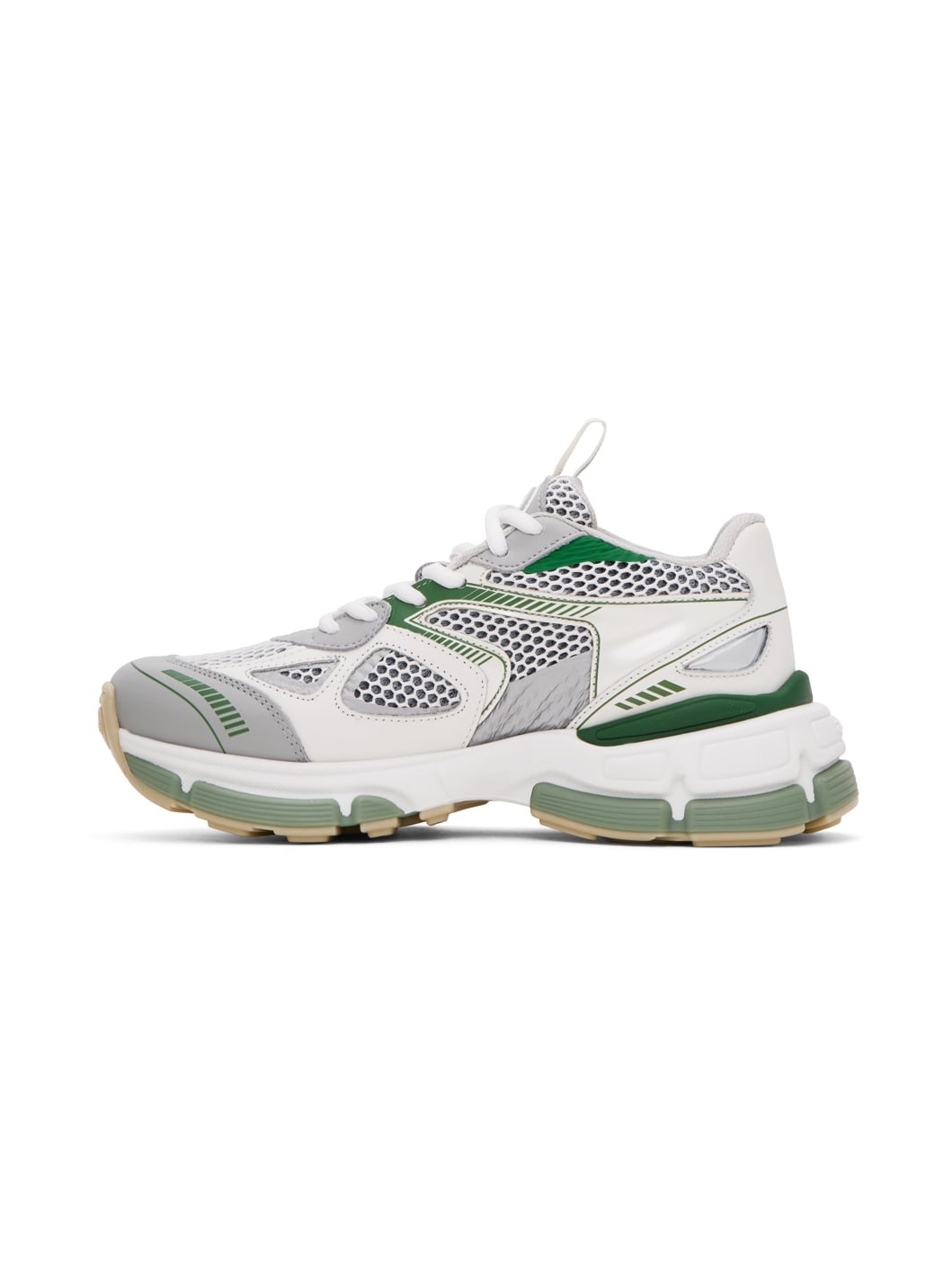 White & Green Marathon Neo Sneakers - 3