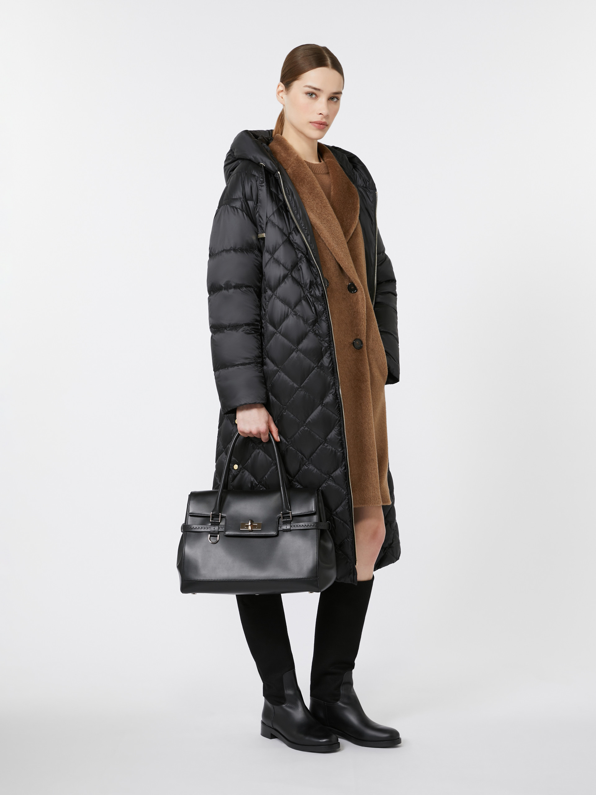 TREPAR Long quilted down jacket in water-repellent fabric - 2