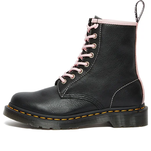 (WMNS) Dr. Martens 1460 Contrast 가죽 레이스 업 부츠 '블랙 핑크' 27276001 - 1
