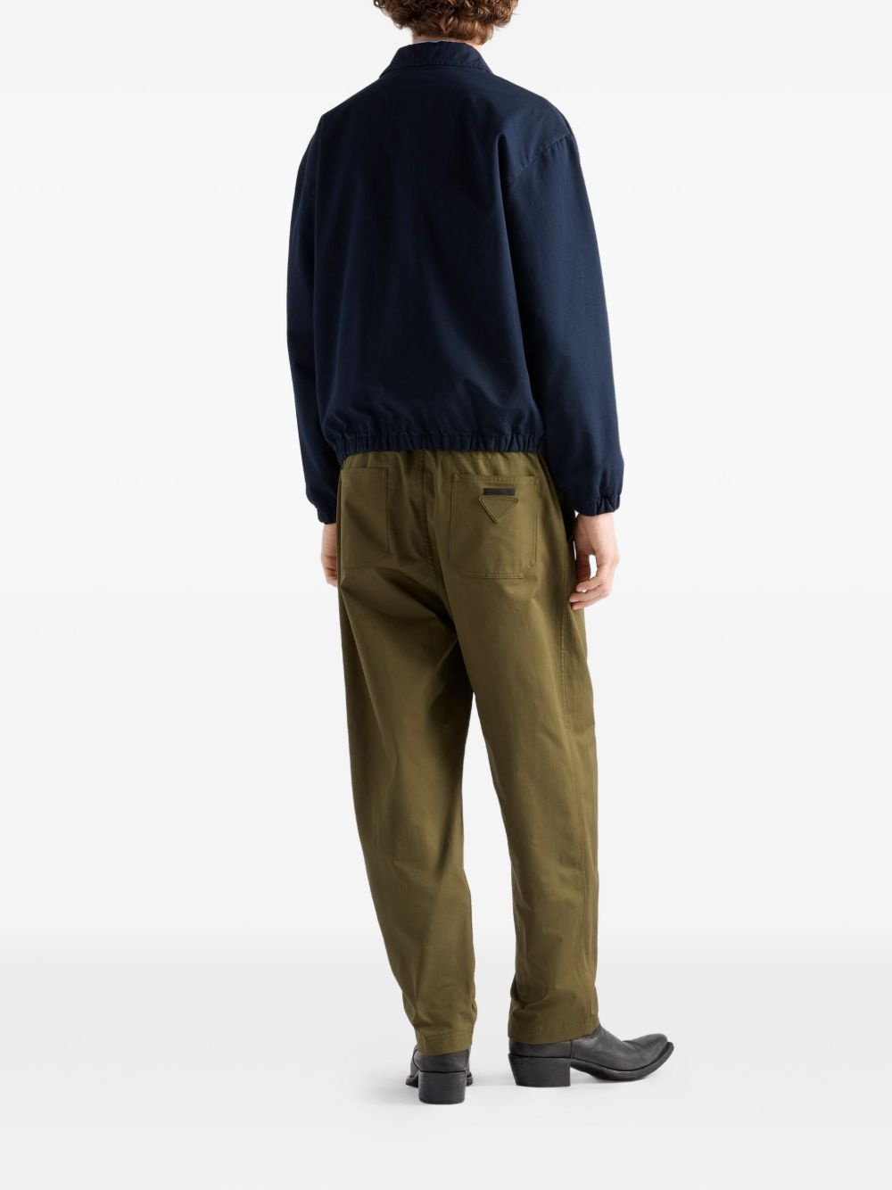 triangle-logo patch-pocket trousers - 3