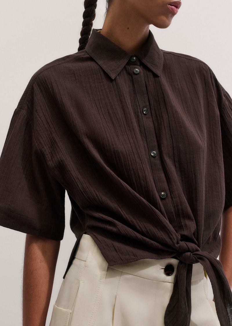 ME+EM Tie Front Beach Shirt outlook