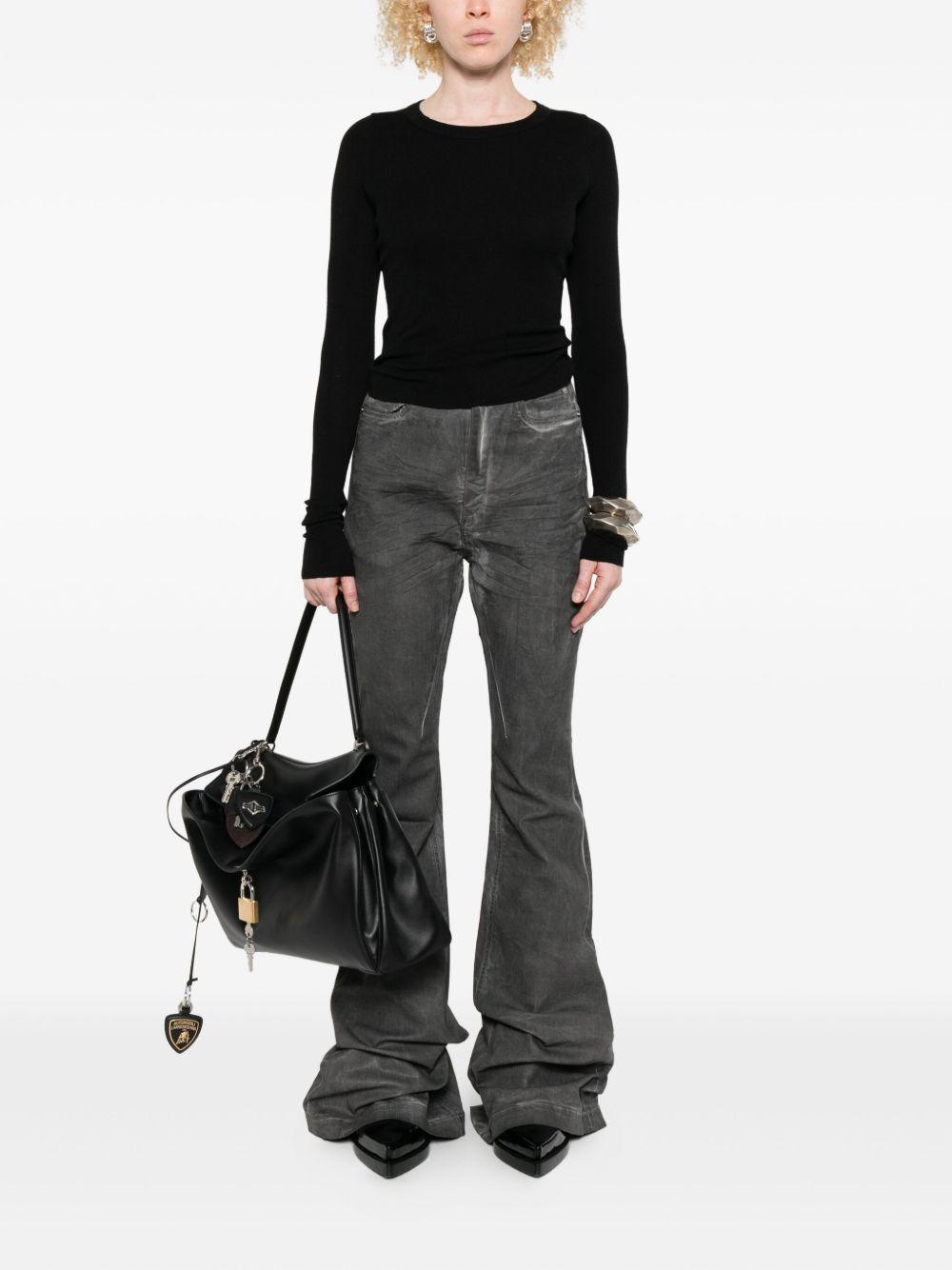 long-sleeve round-neck top - 2