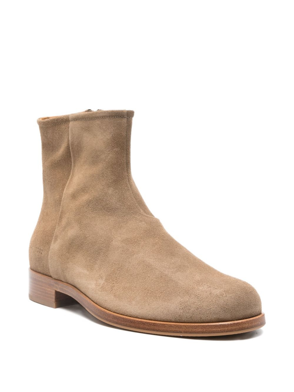 zippered suede boot - 2