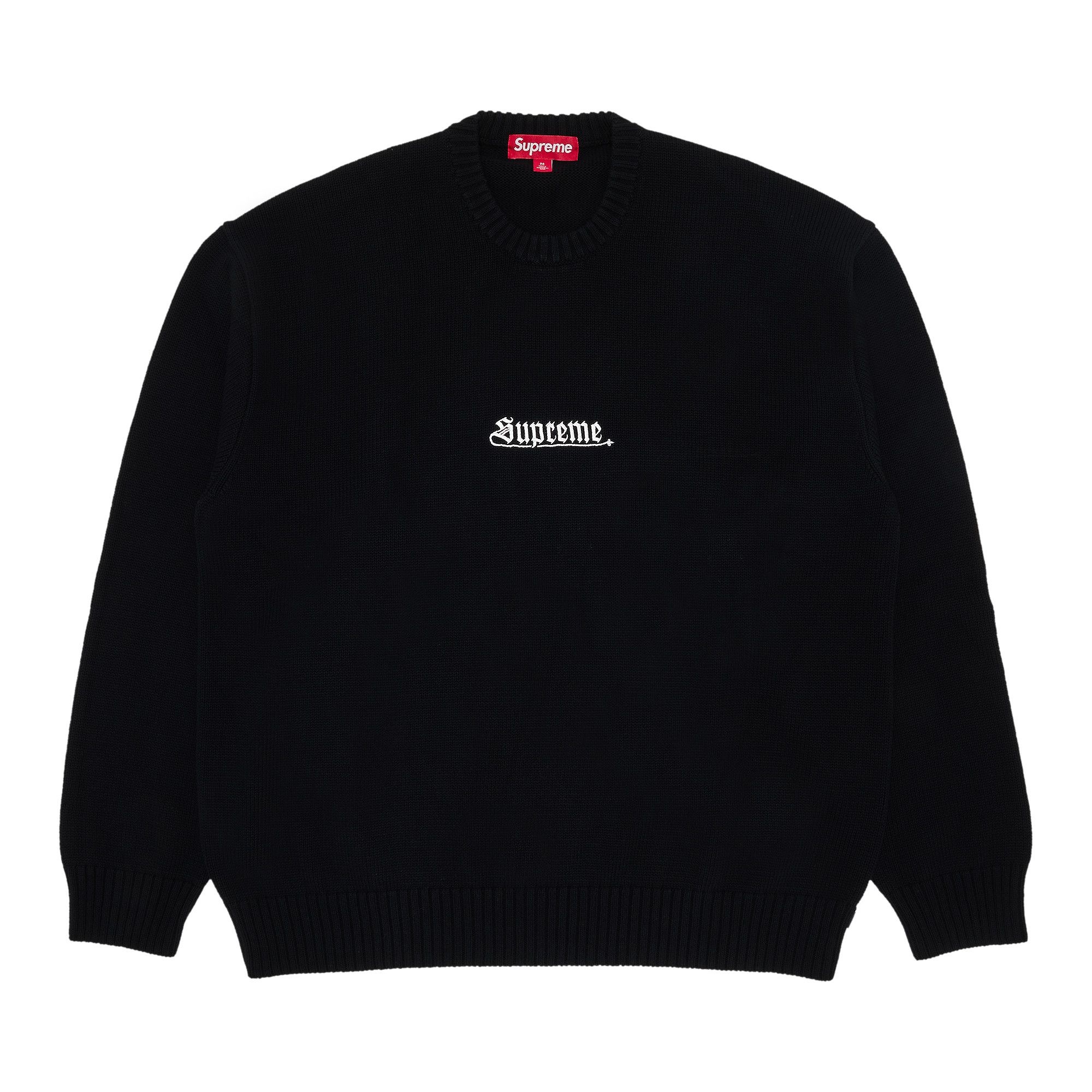 Supreme Old English Sweater 'Black' - 1