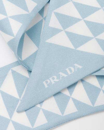 Prada Printed twill scarf outlook