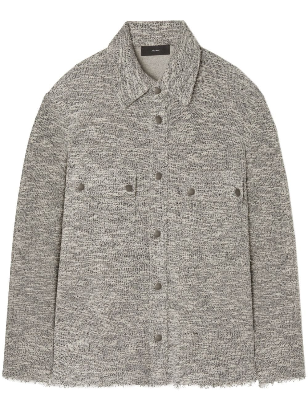raw-edge mÃ©lange cotton overshirt - 1