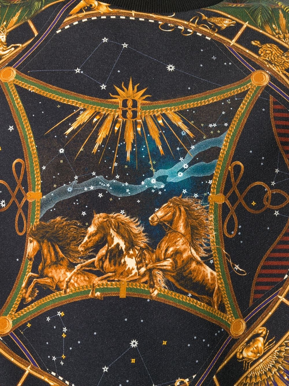 zodiac and horses-print sweatshirt - 5