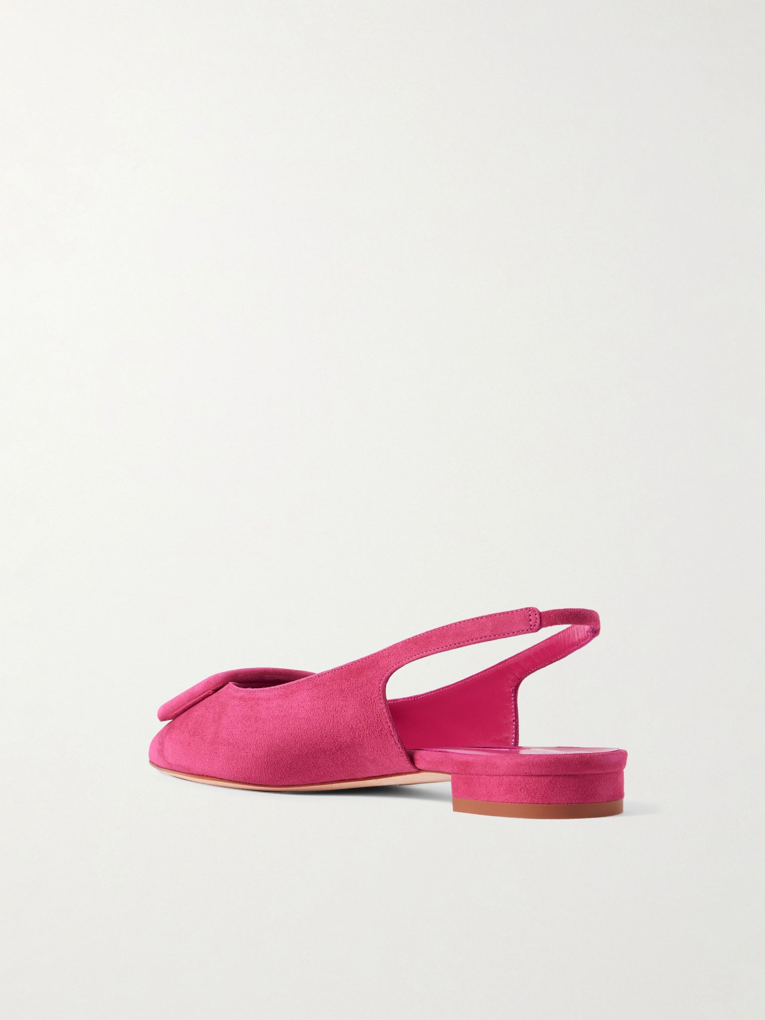 Maylura buckled suede slingback flats Pink - 3