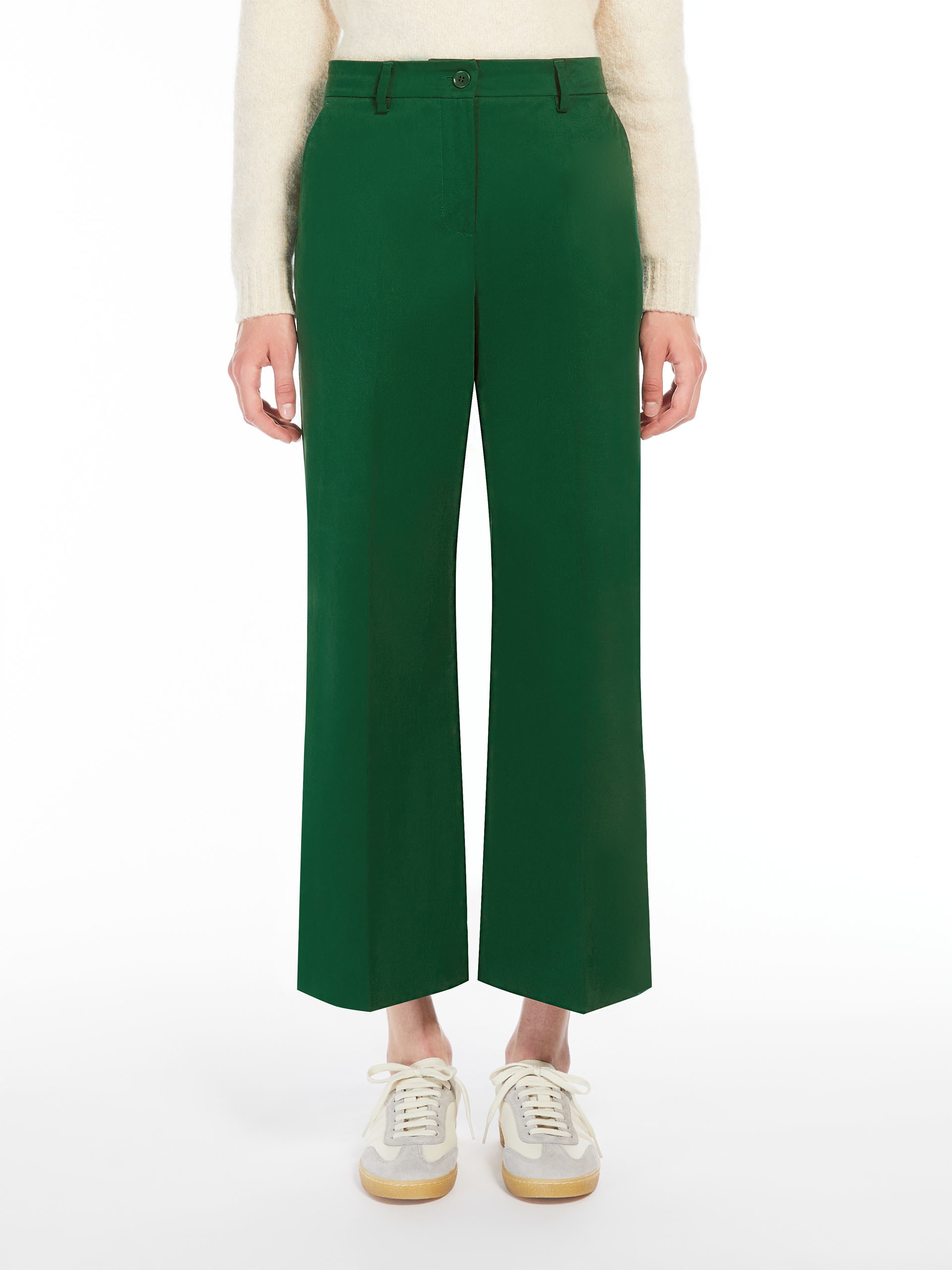 URIAL Cotton satin cropped trousers - 3