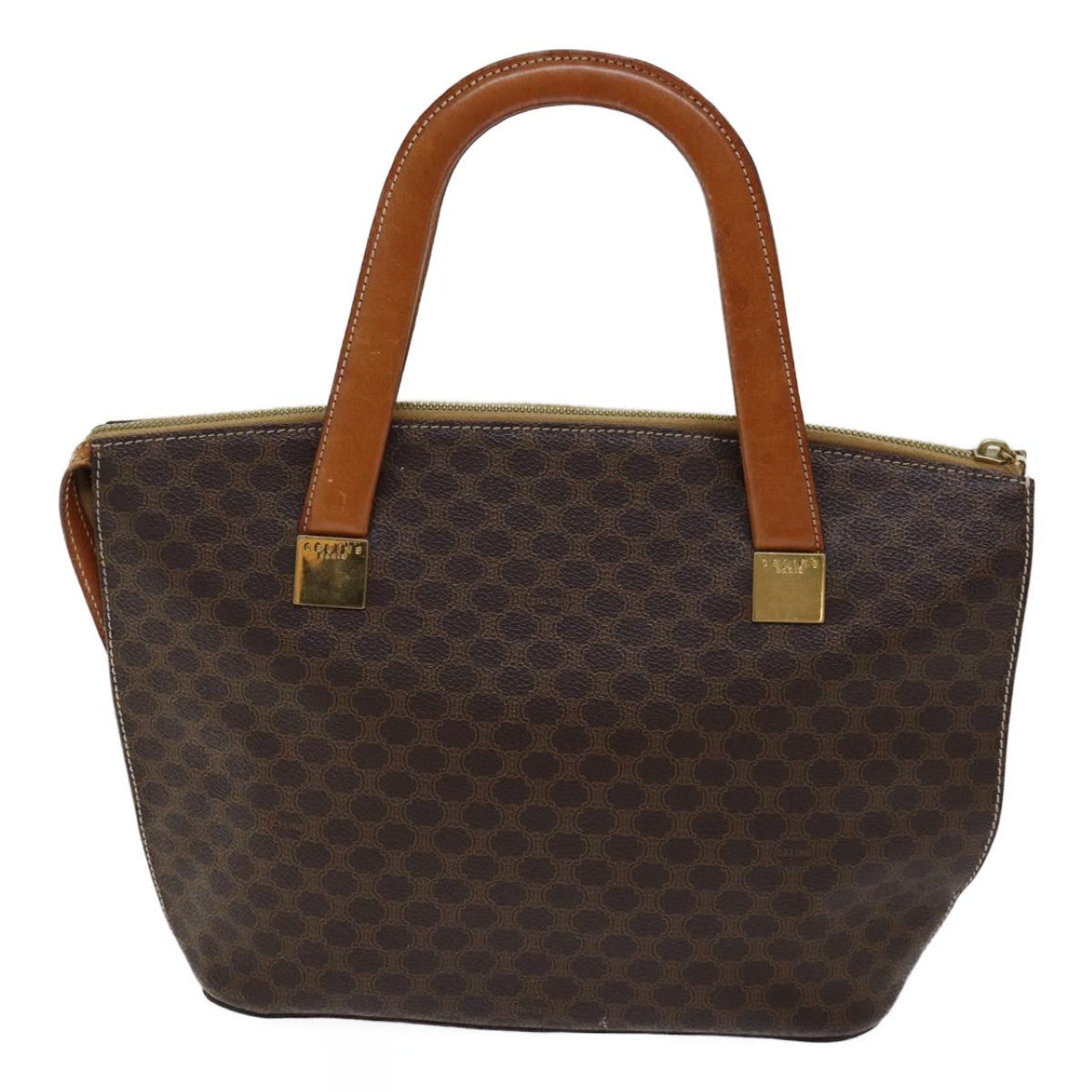 CELINE Macadam Canvas Hand Bag Pvc Brown - 2
