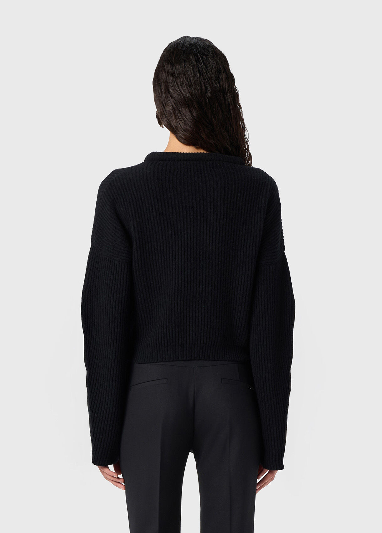 WOOL SWEATER WITH PAINTED FLOWER - 3