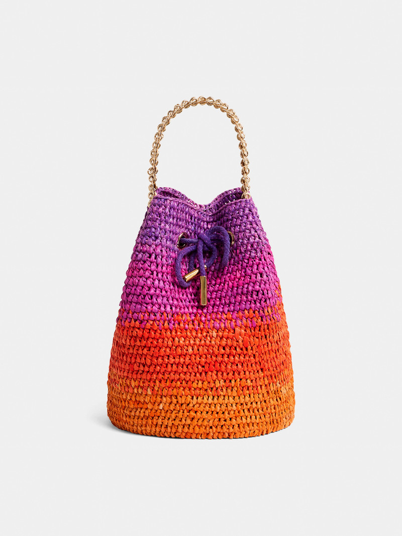rabanne MULTICOLOR RAFFIA BASKET outlook