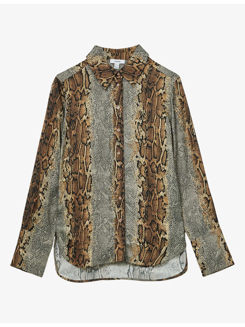 Lyla Snakeskin-Print Woven Shirt - 1