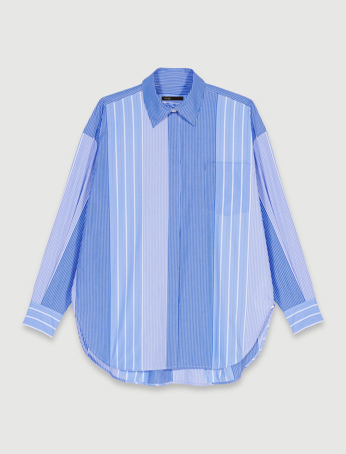 Striped patchwork shirt - 1