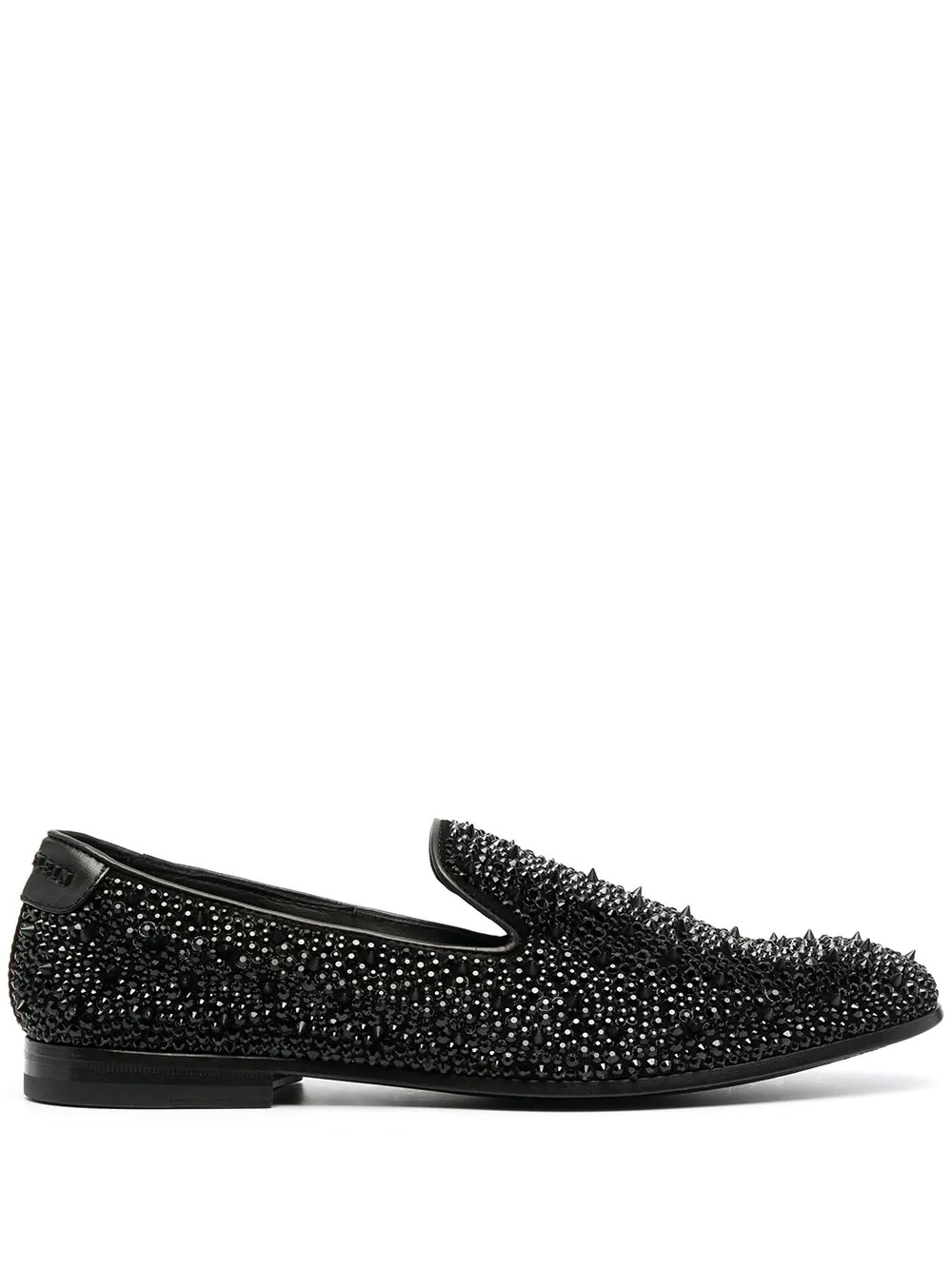 studded leather loafers - 1