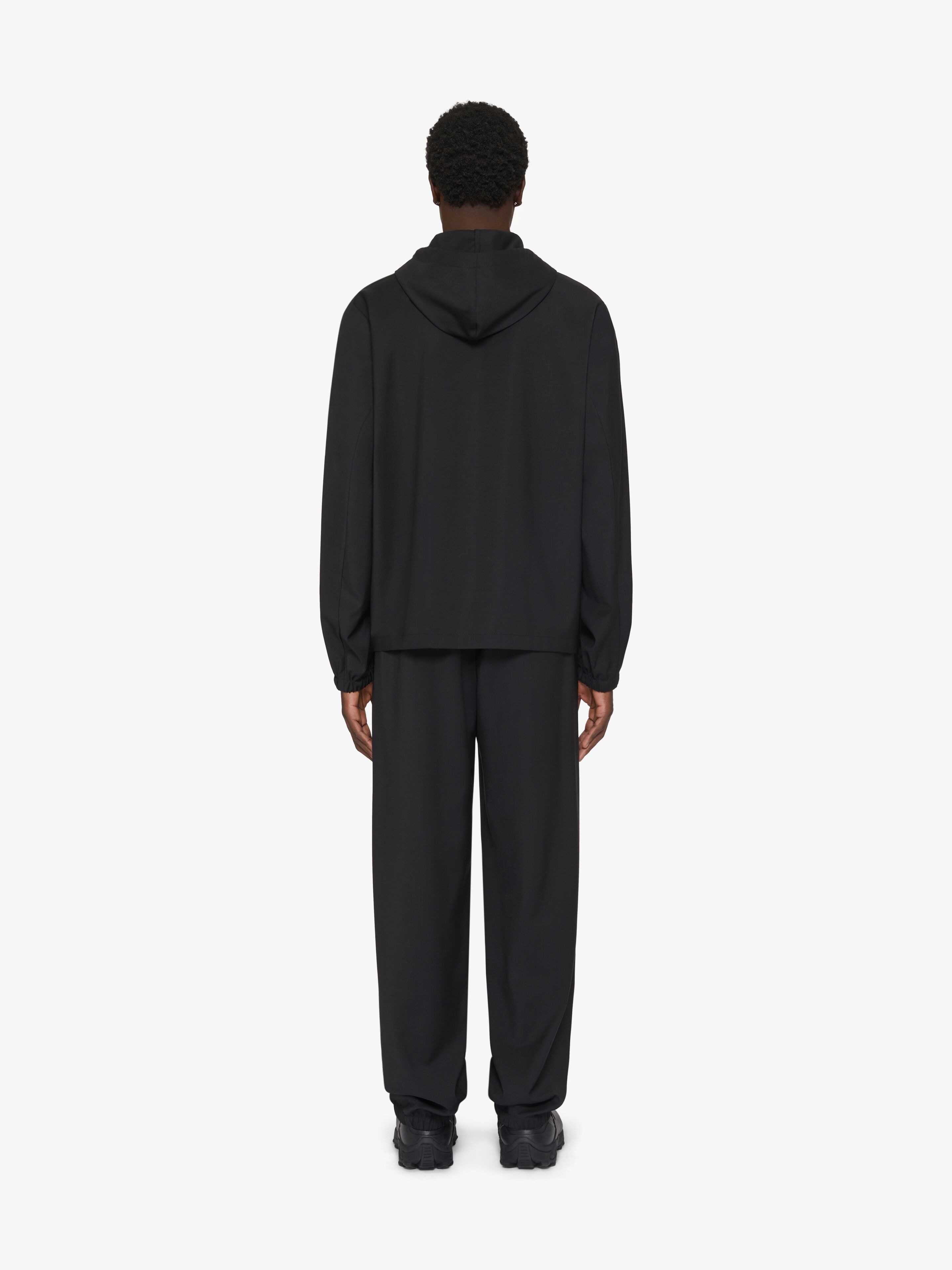 ZIPPED HOODIE IN WOOL WITH 4G DETAIL - 4