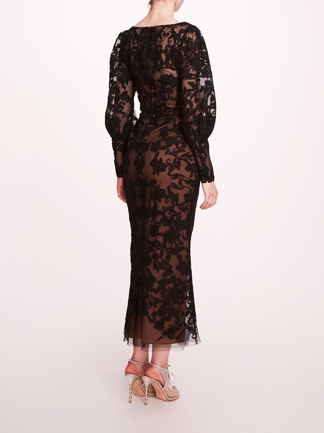 LONG SLEEVE CORDED MIDI DRESS - 2