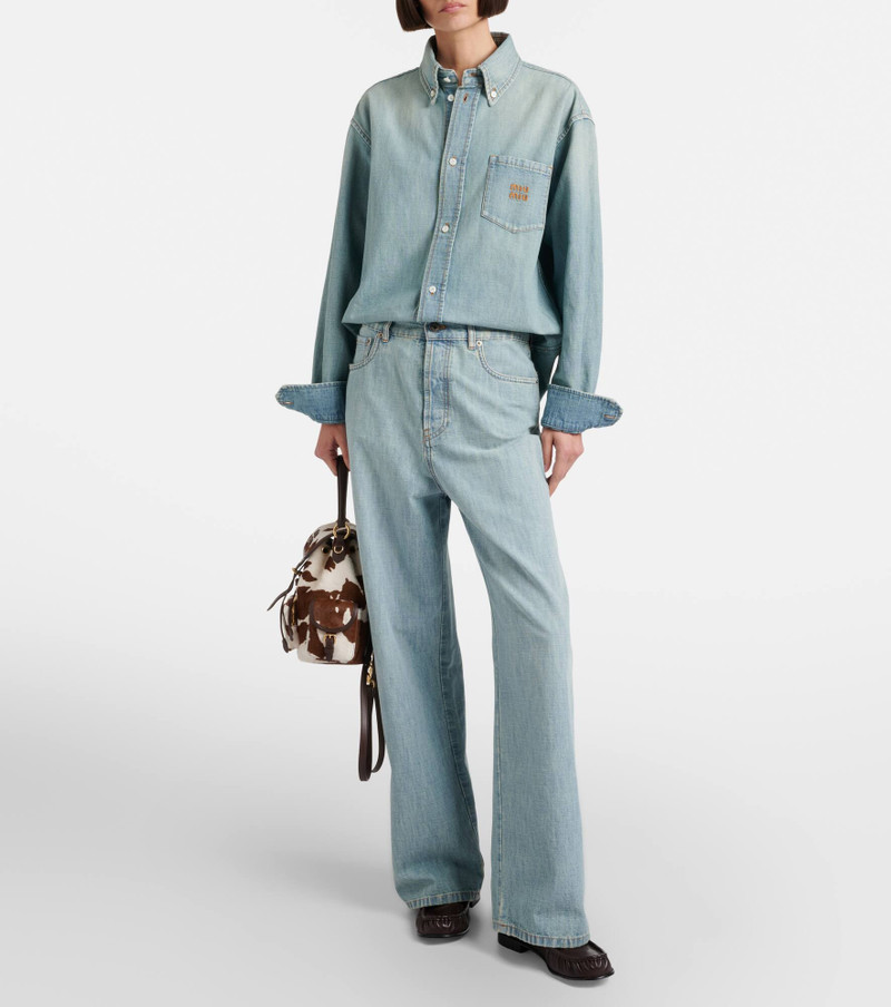 Miu Miu Cow-print calf hair backpack outlook