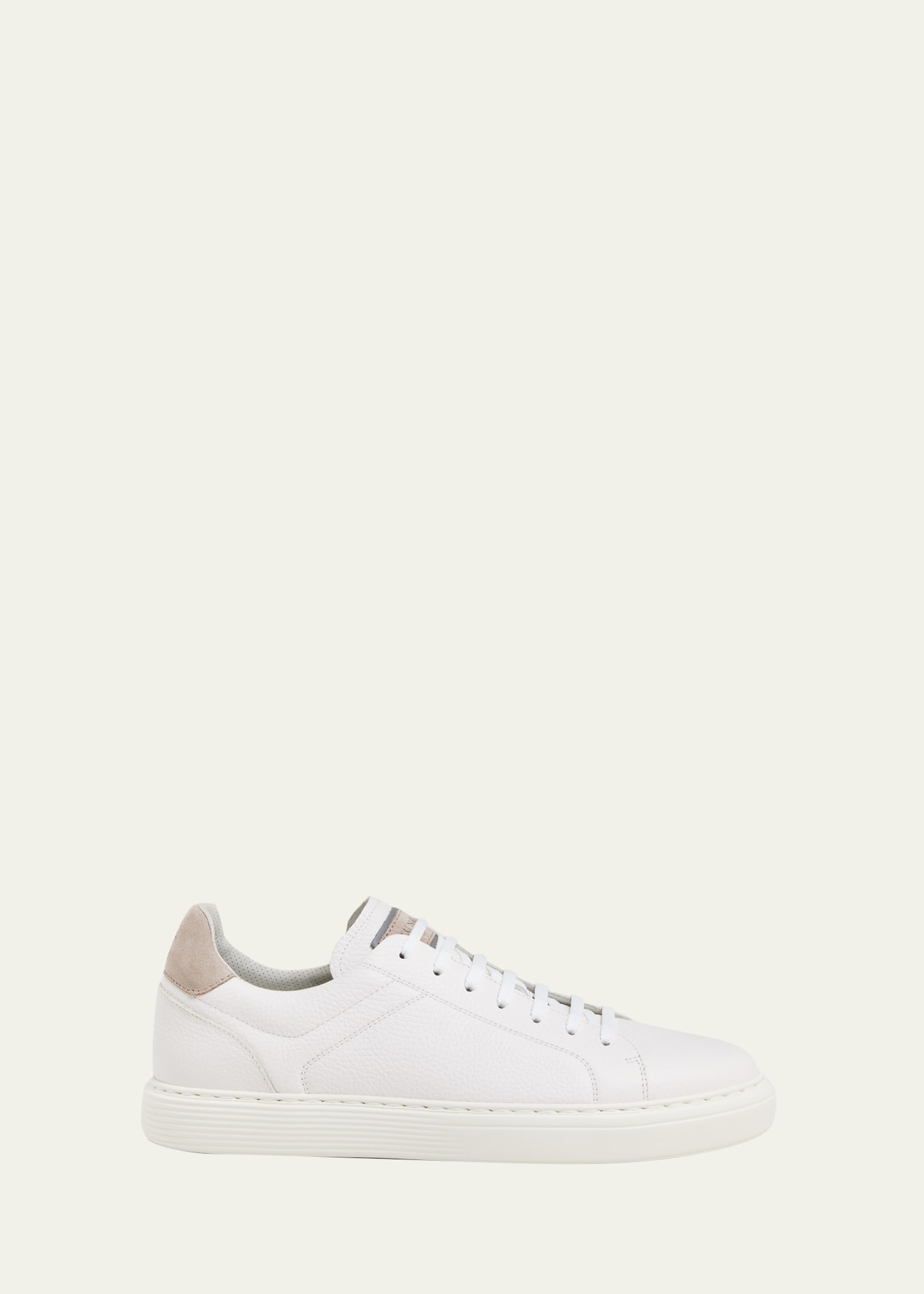 Men's Grained Calfskin Low-Top Sneakers - 1