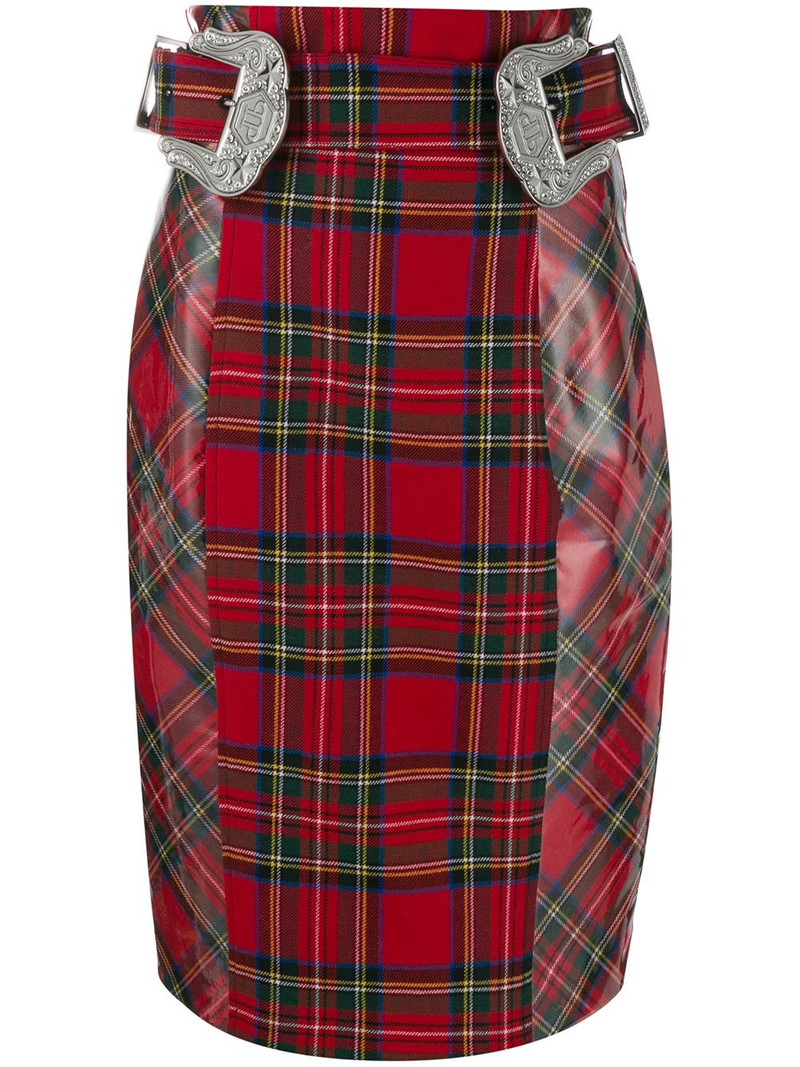 Tartan pencil skirt 1