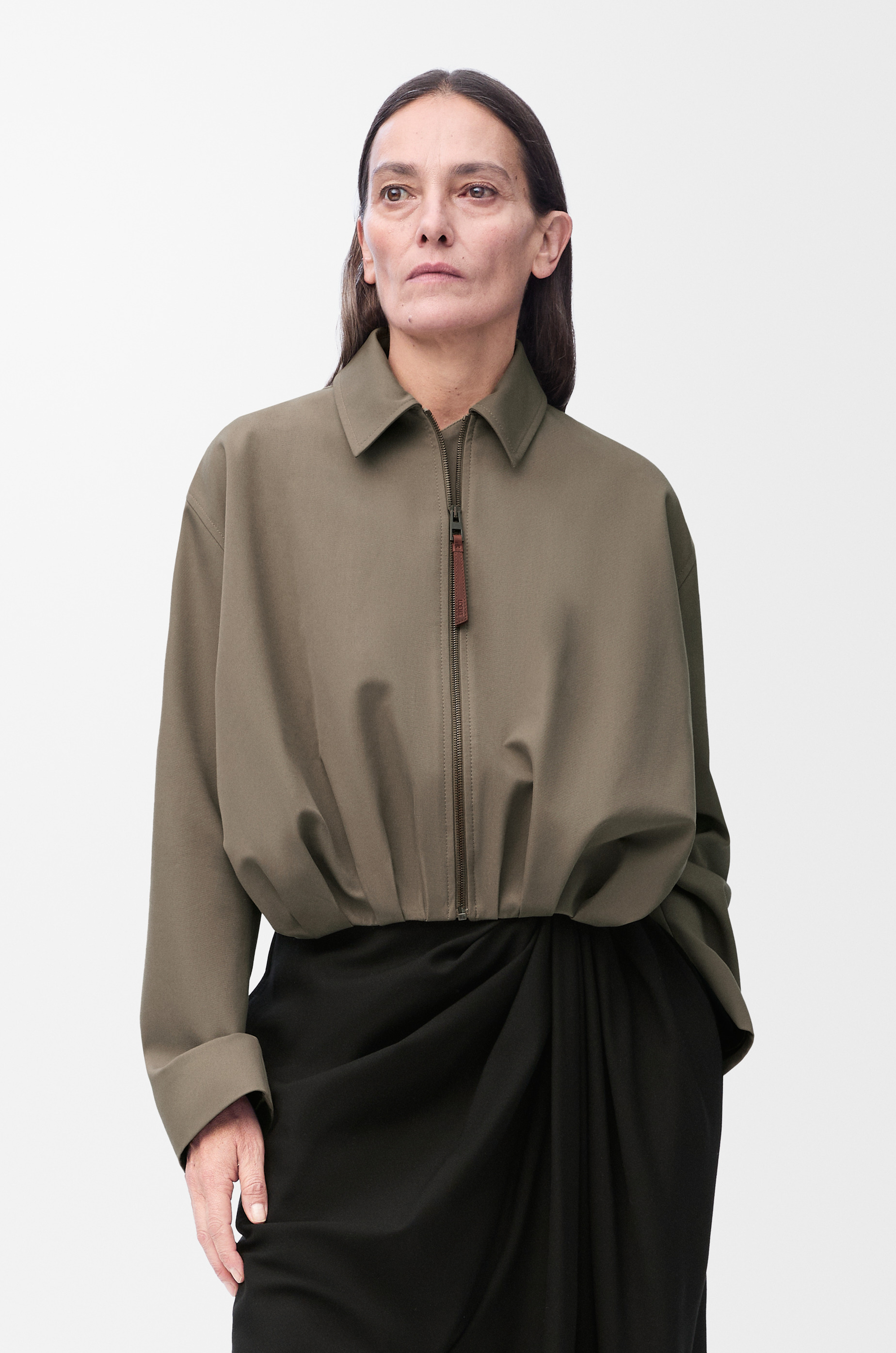 Draped jacket in cotton and silk - 4