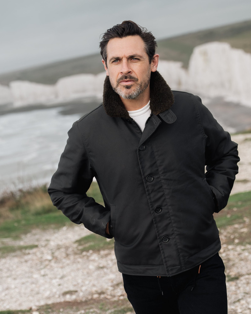 OILED WHIPCORD N1 DECK JACKET - BLACK 4