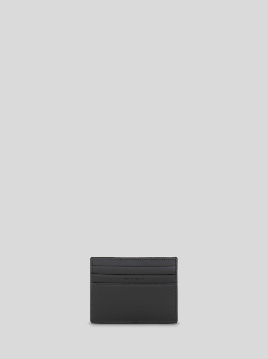 LEATHER CARD HOLDER WITH PEGASO - 2