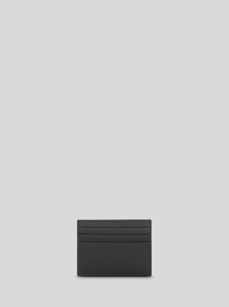 Etro LEATHER CARD HOLDER WITH PEGASO outlook
