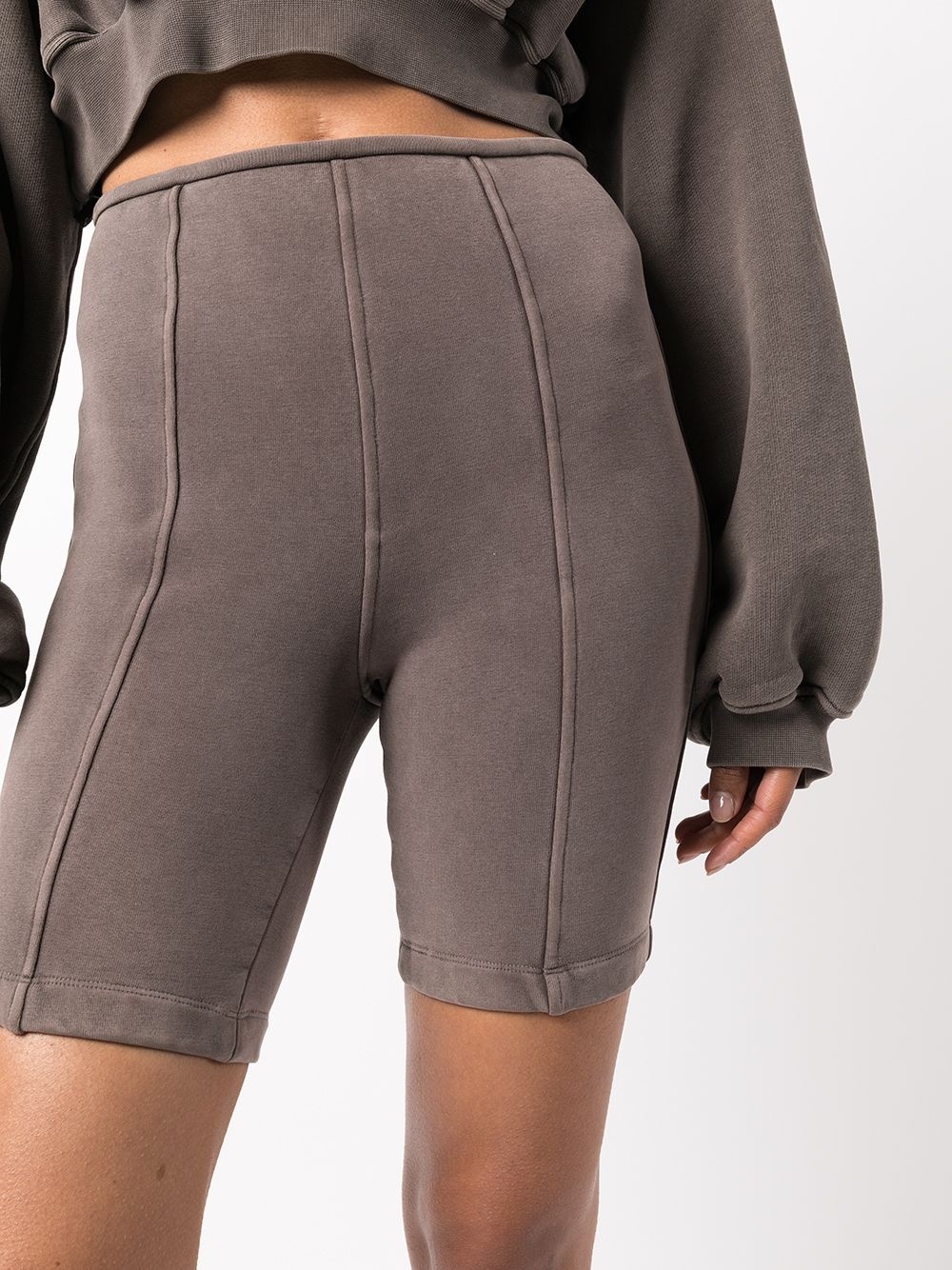high-waisted cotton cycling shorts - 5