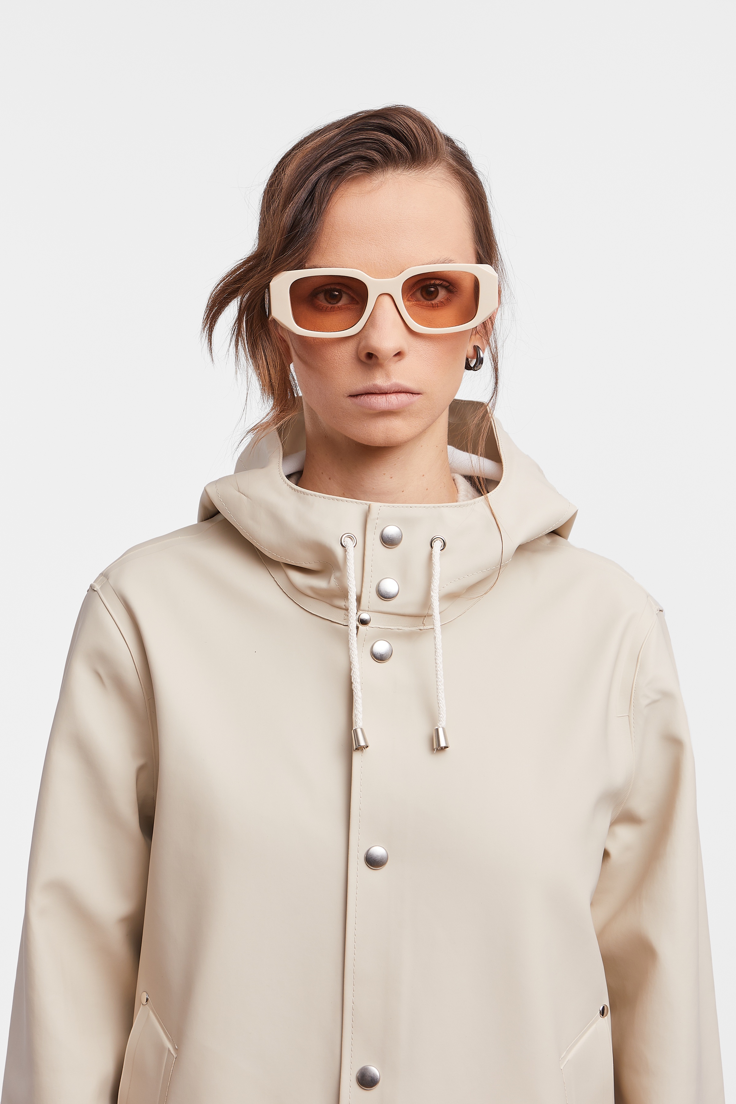 Stockholm Women Raincoat Oyster - 7