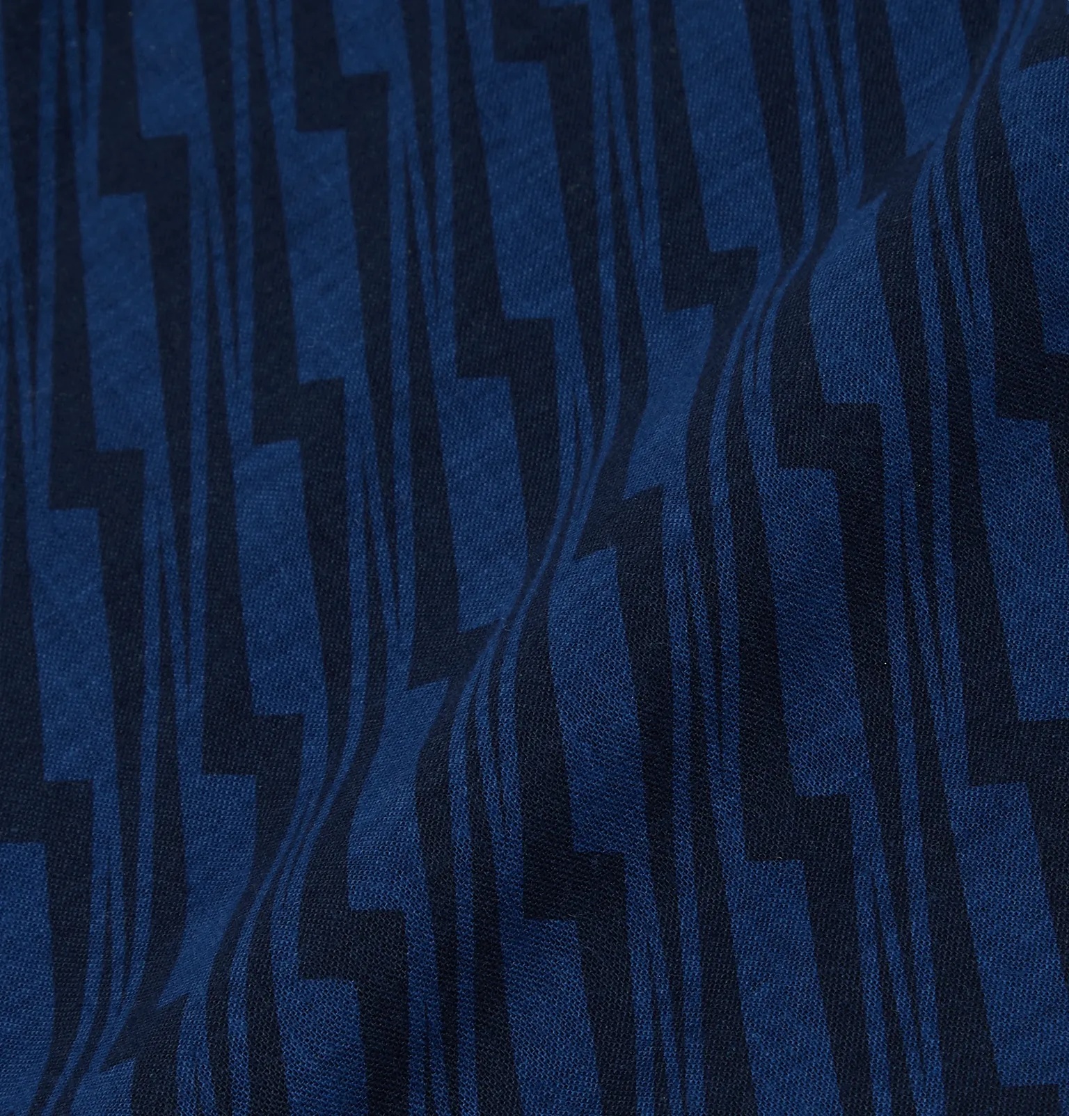 Indigo-Dyed Printed Bandana - 3