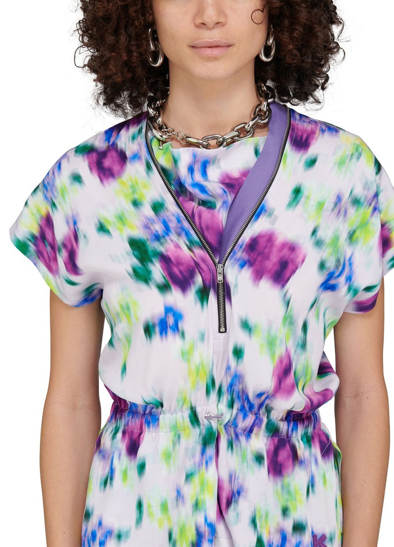 Printed Waisted Midi Dress 4