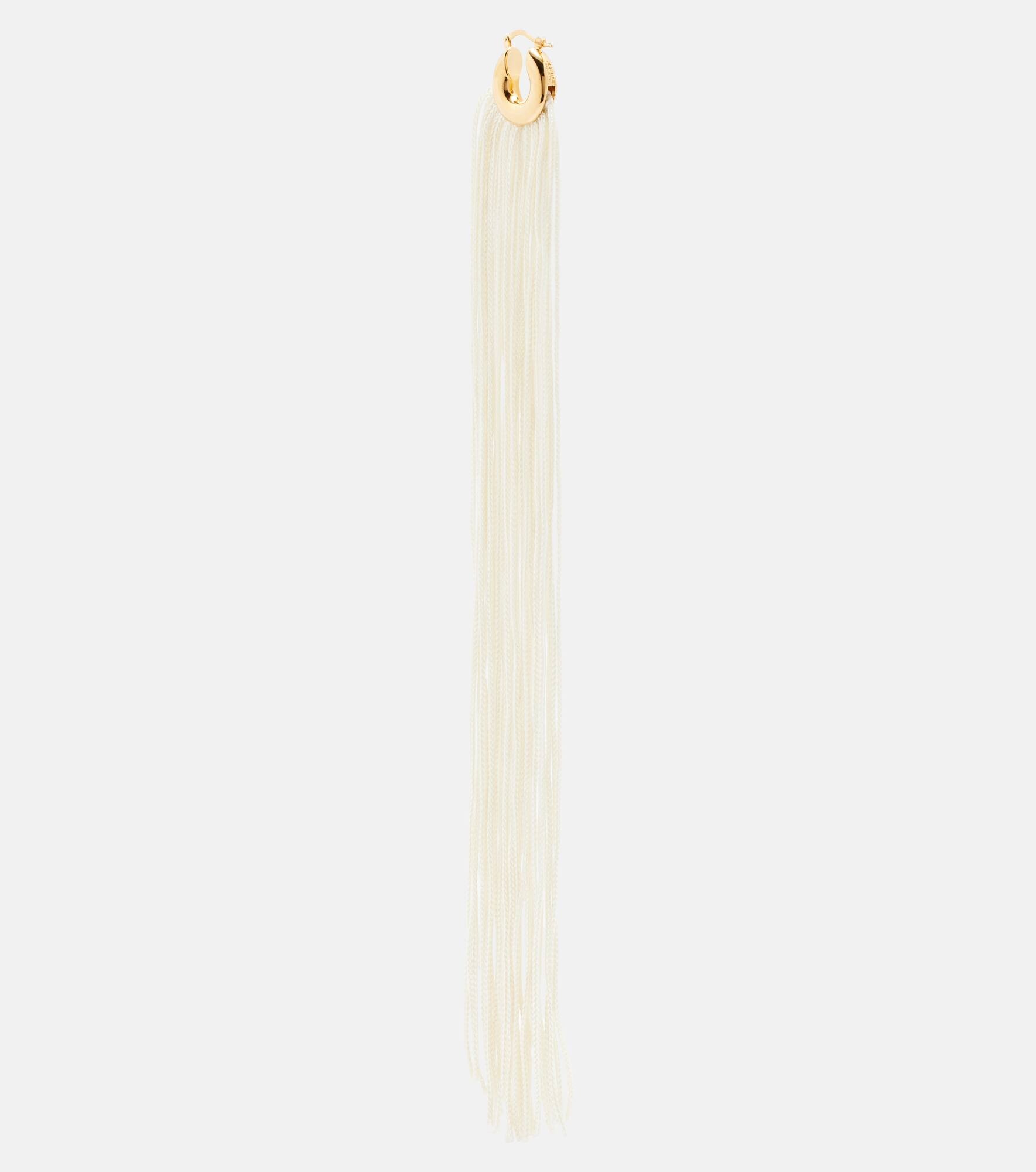 Fringed hoop earrings - 5
