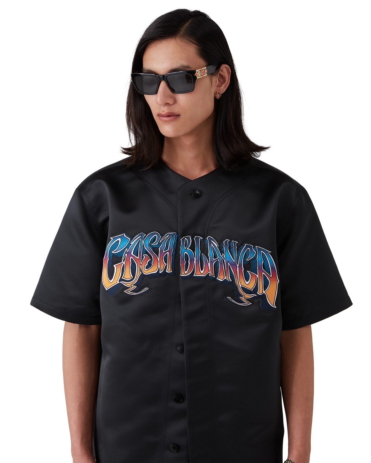 Satin Baseball Shirt | Casablanca Paris - 5