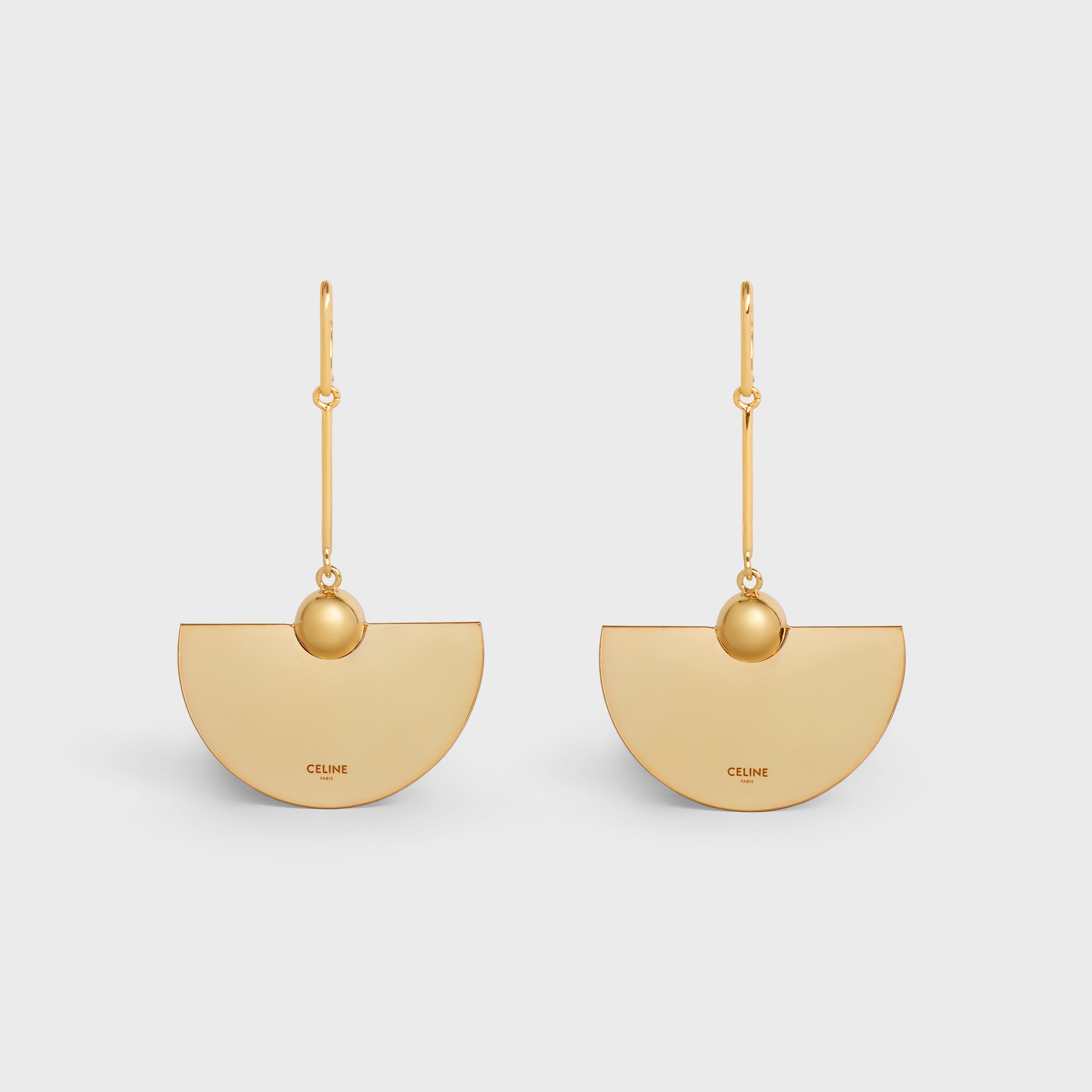 GRANDS VOLUMES CELINE FOLDED EARRINGS IN BRASS WITH GOLD FINISH - 1