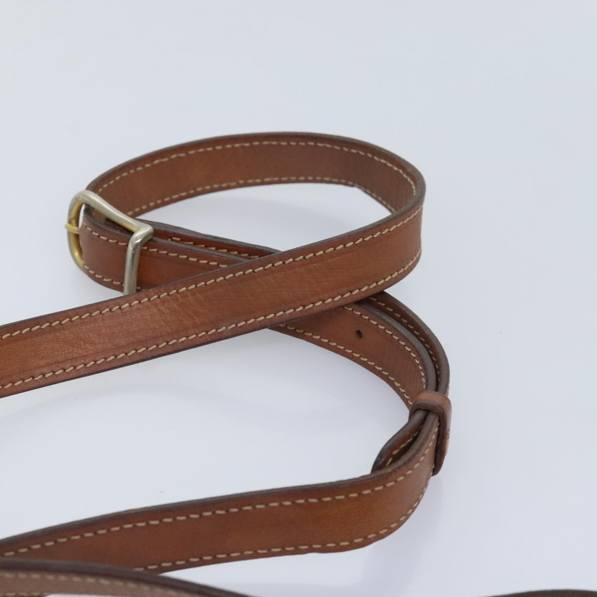 CELINE Macadam Canvas Circle Shoulder Bag Pvc Leather Brown Gold - 16