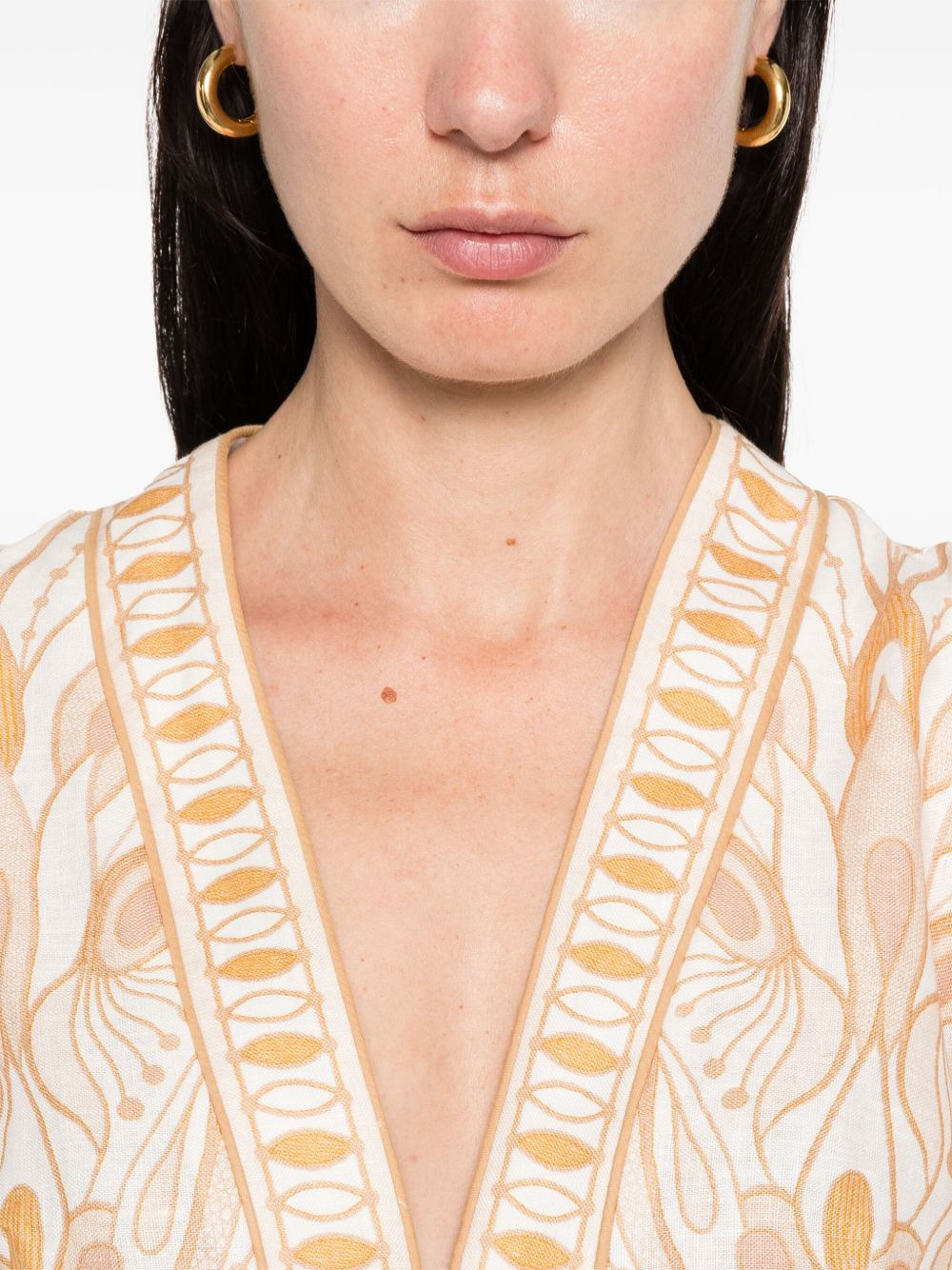 lace-embroidered mini dress - 5