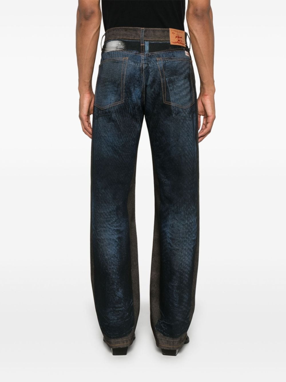 trompe l'oeil-print jeans - 4