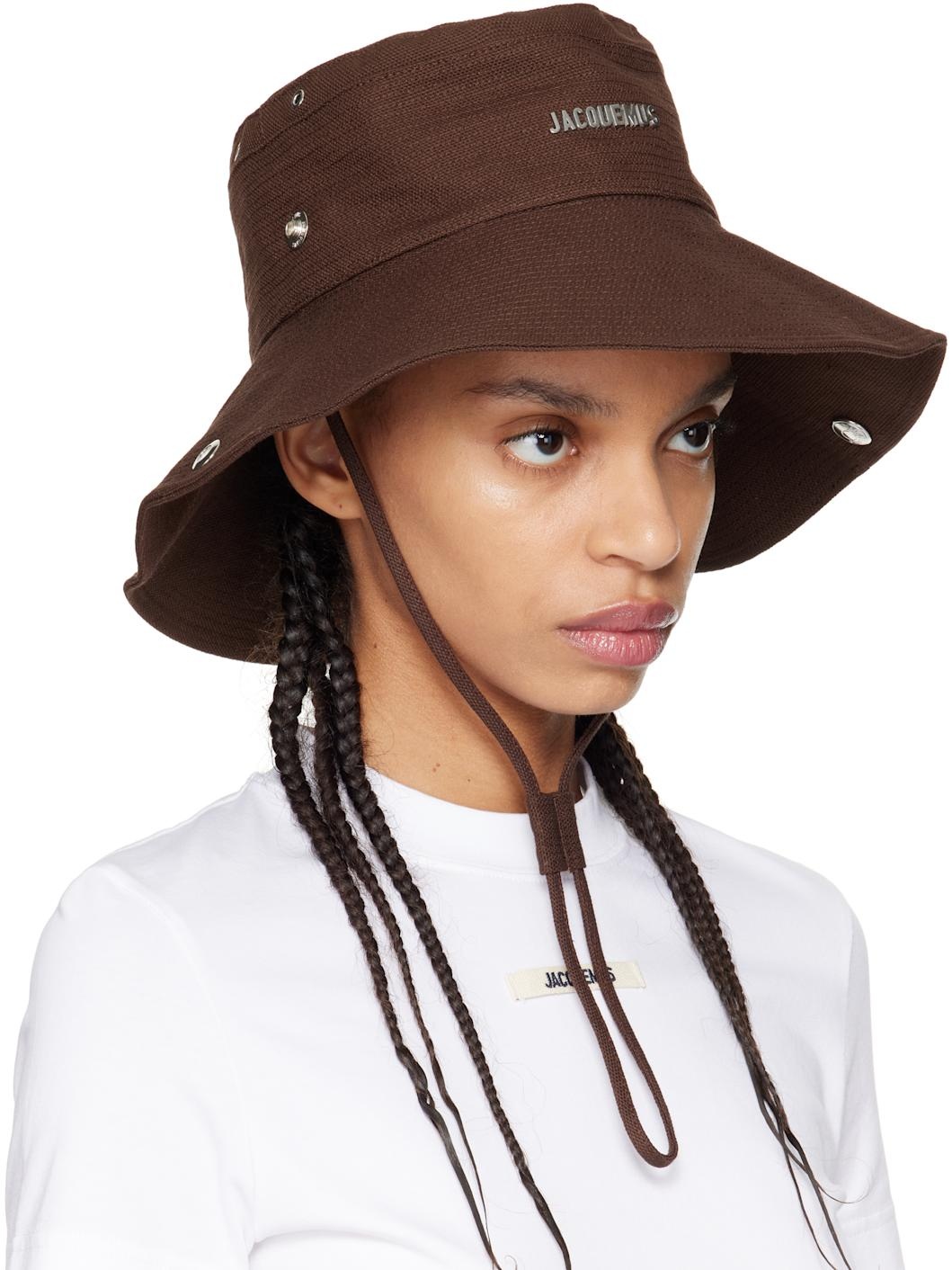Brown 'The de-Nîmes' Bucket Hat - 2