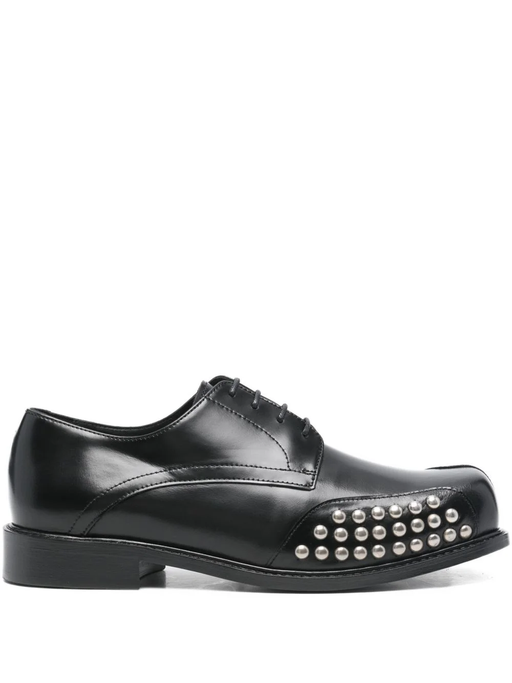 stud-panel square-toe Derby shoes - 1
