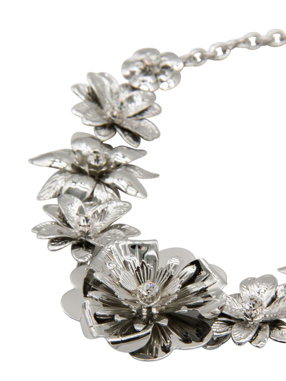 floral-embellished chain necklace - 4
