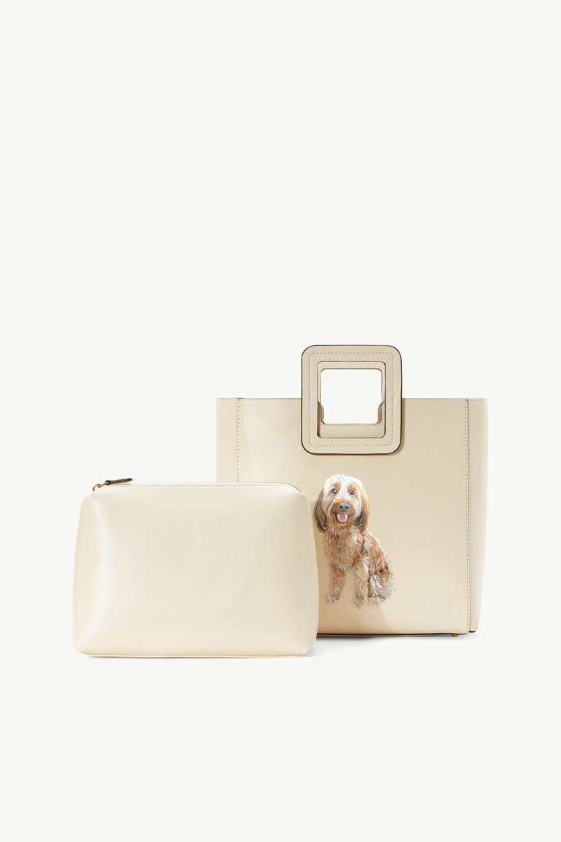STAUD CUSTOM SHIRLEY LEATHER BAG | CREAM 5
