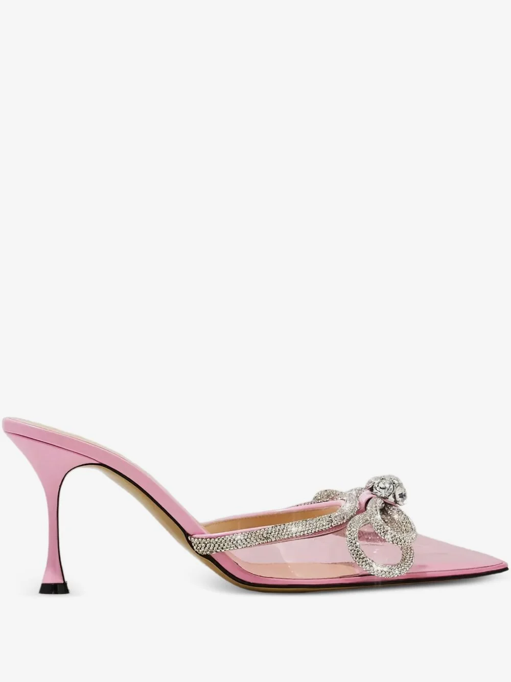 crystal bow pointed mules - 1