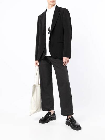 Yohji Yamamoto single-breasted long-sleeve blazer outlook