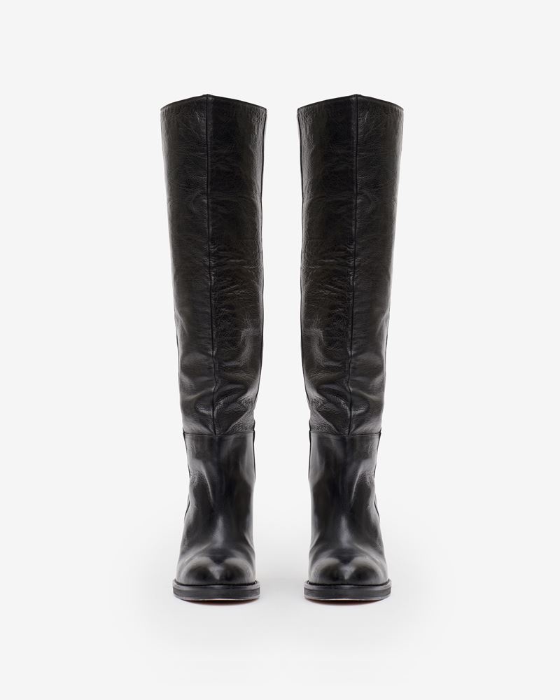 LELIA LEATHER KNEE BOOTS - 4