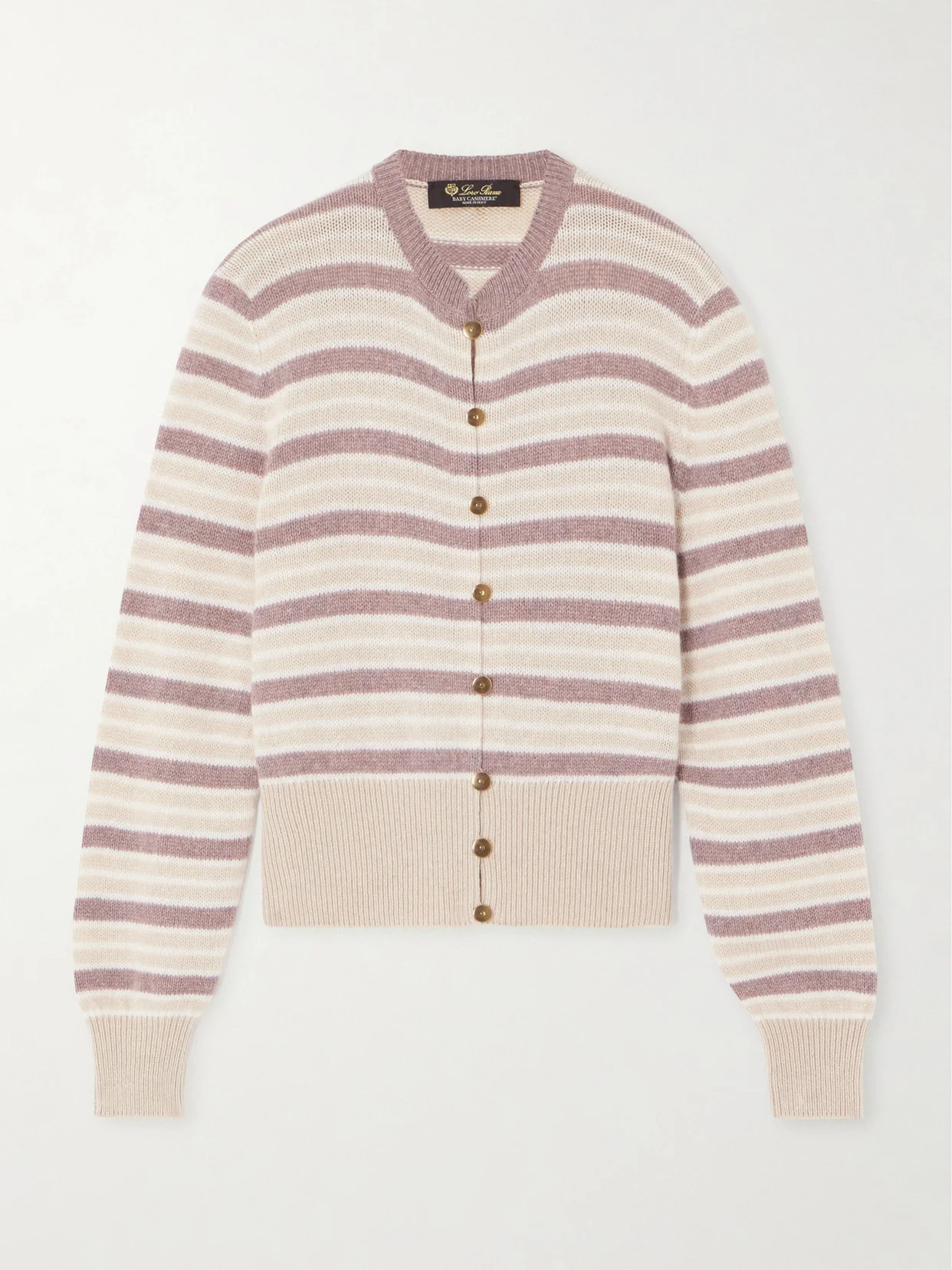 Striped Cashmere Cardigan - 1