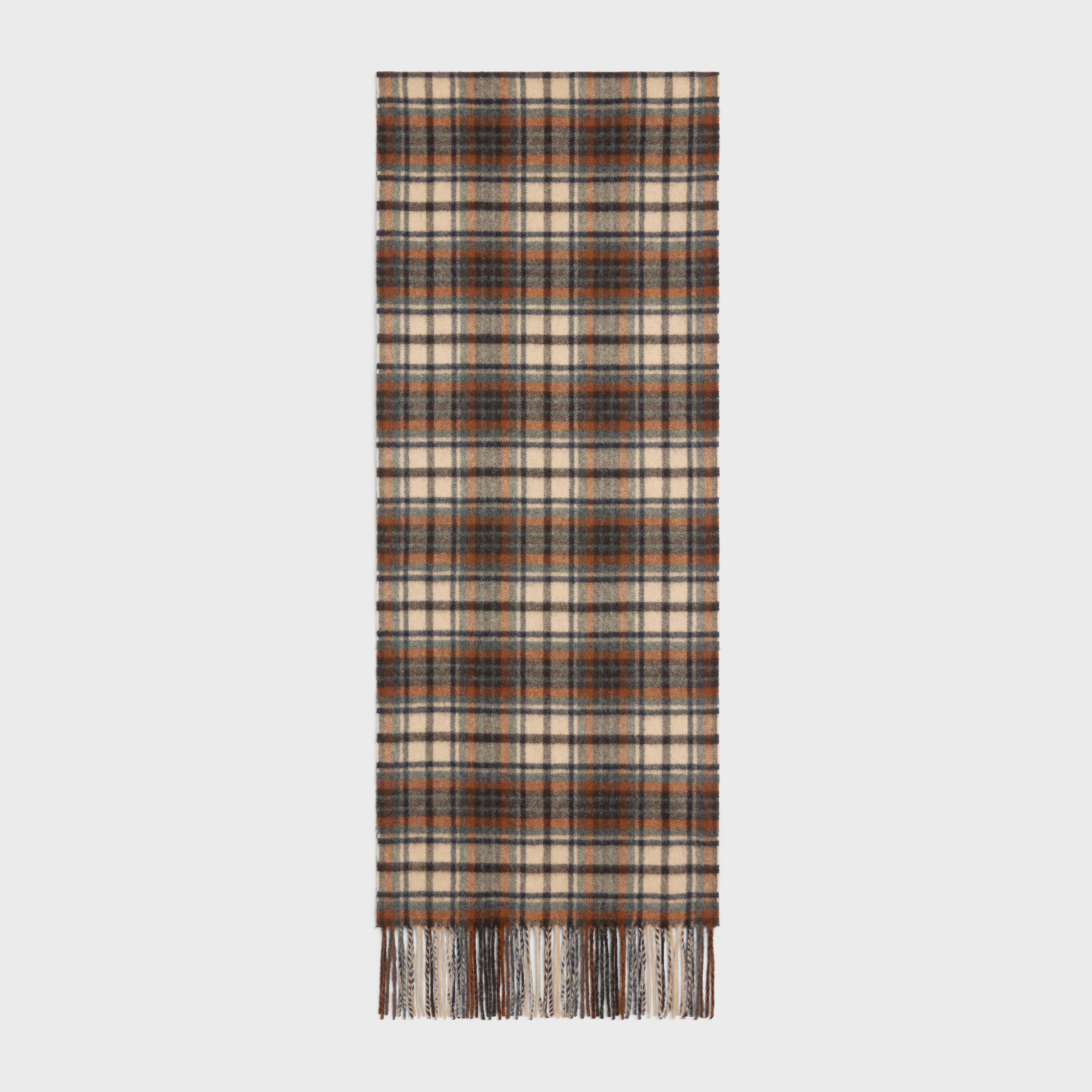 scarf in checked cashmere - 1