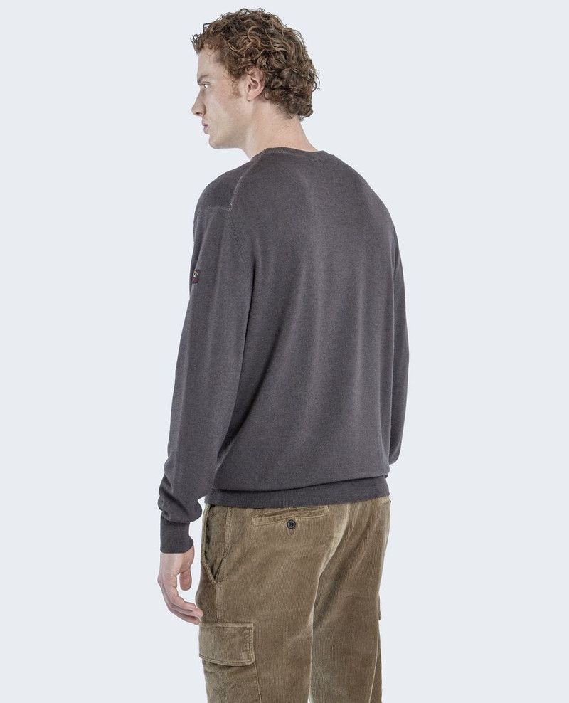 Merino wool crew neck extra-fine dyed garment 4