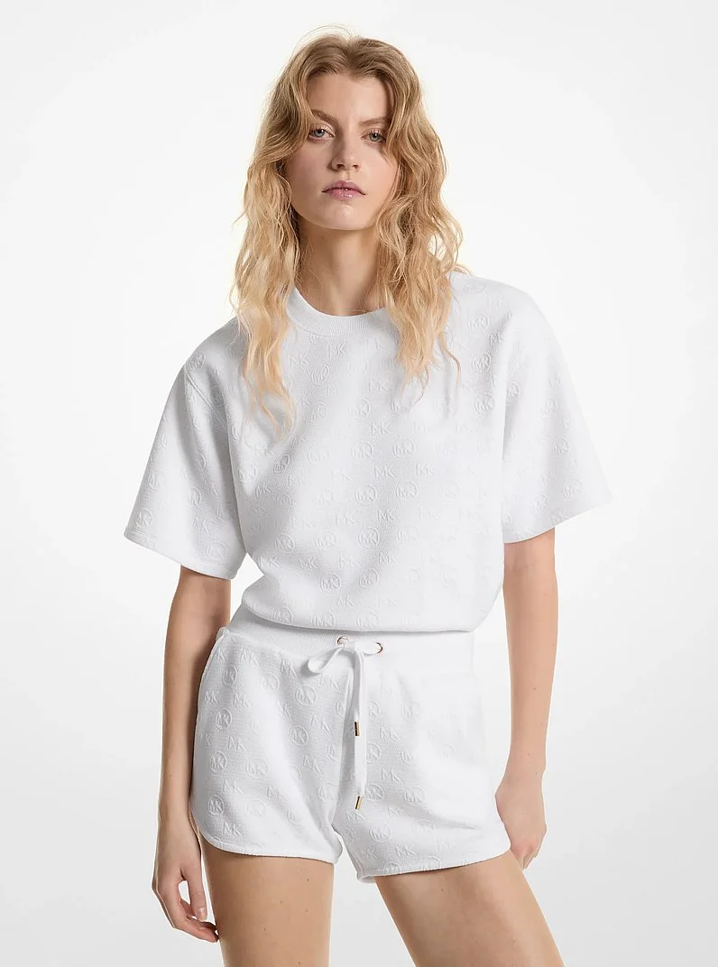 Logo Jacquard Knit Shorts - 1