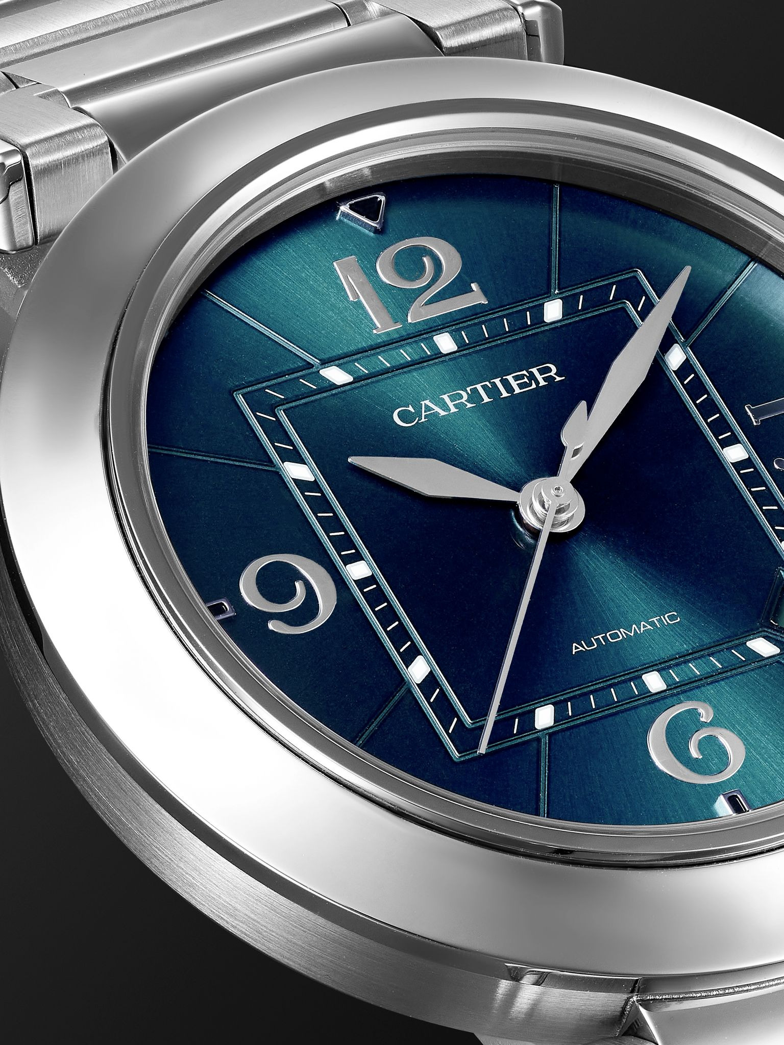 Pasha de Cartier Automatic 41mm Stainless Steel and Leather Watch, Ref. No. CRWSPA0038 Navy - 6